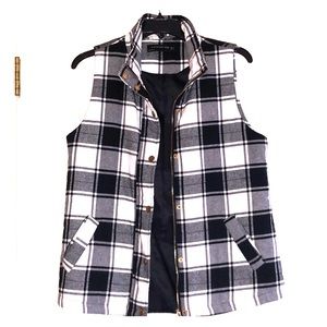 Buffalo plaid vest